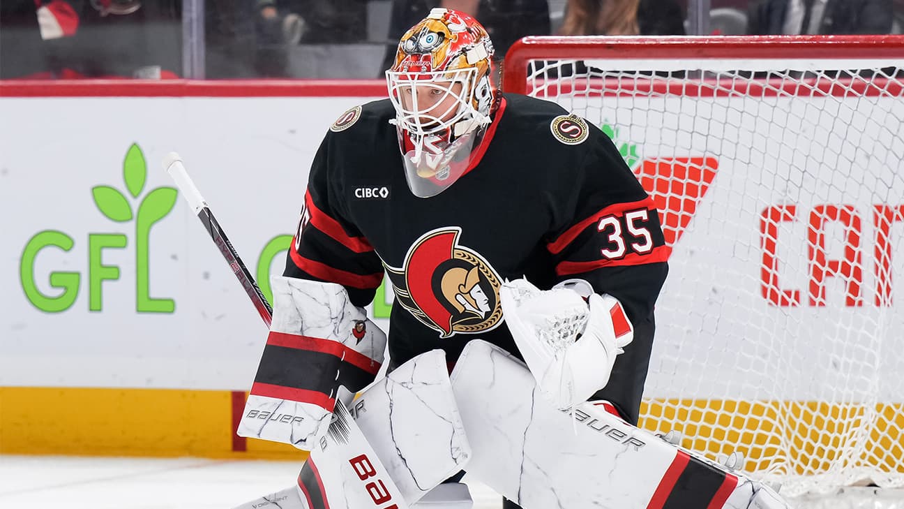 Linus Ullmark action shot