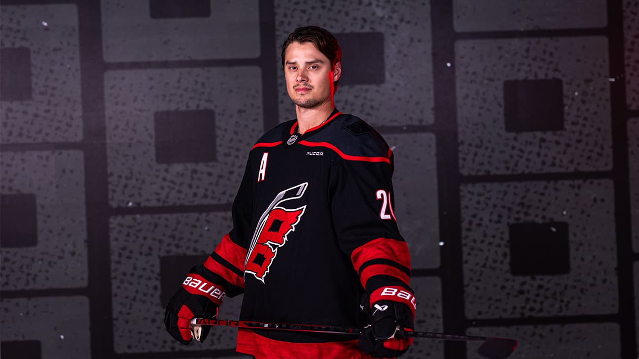 Sebastian Aho action shot