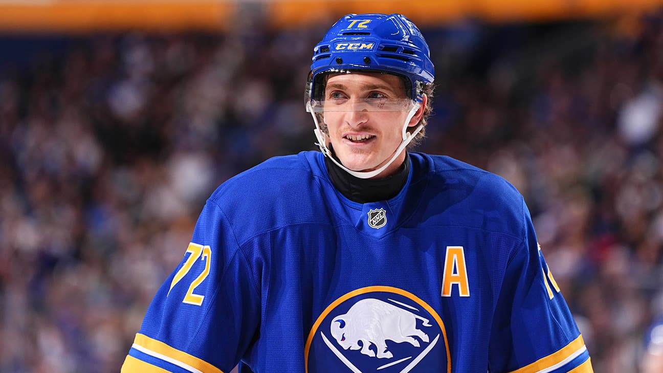 Tage Thompson action shot