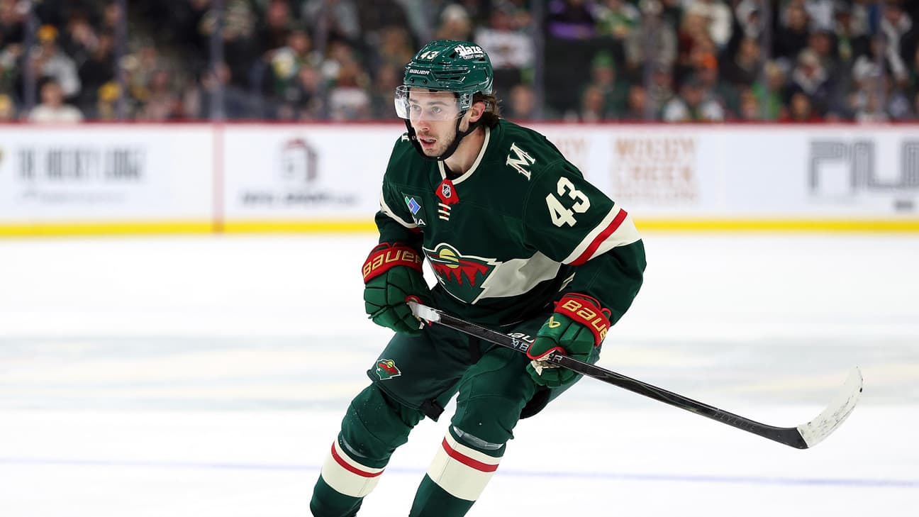 Quinn Hughes action shot