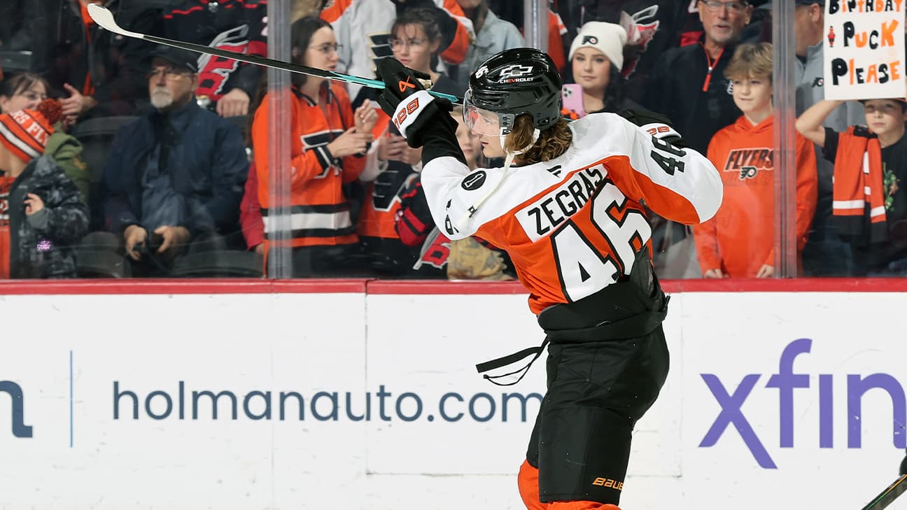 Trevor Zegras action shot