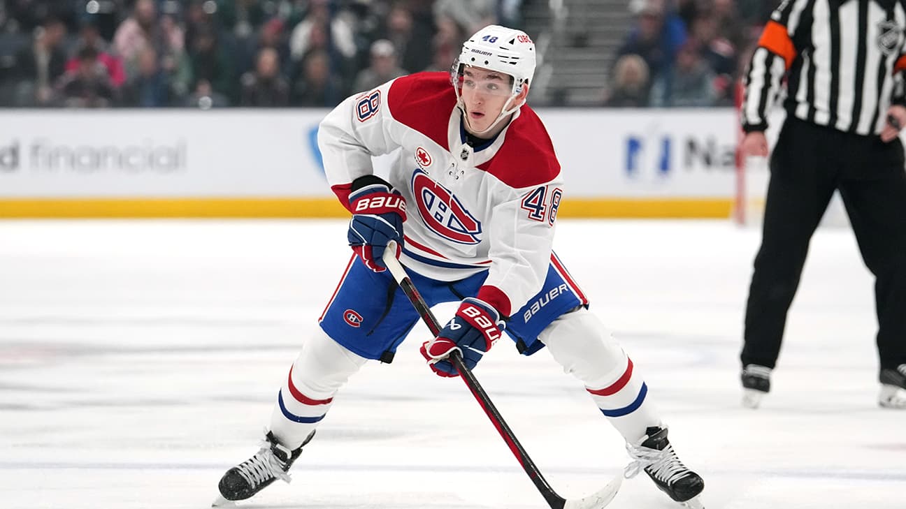 Lane Hutson action shot