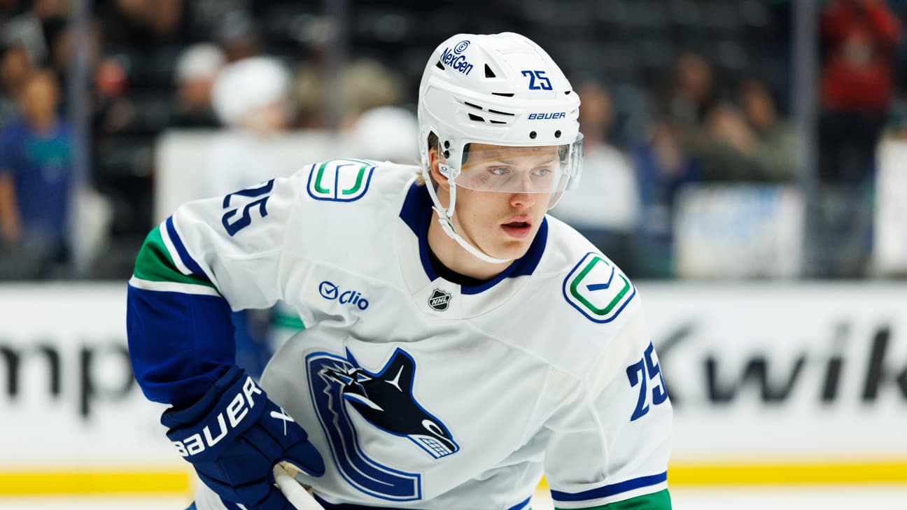 Elias Pettersson action shot